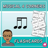 Flashcards with 4 Corners/Section - Standard Notation Reproducible PDF